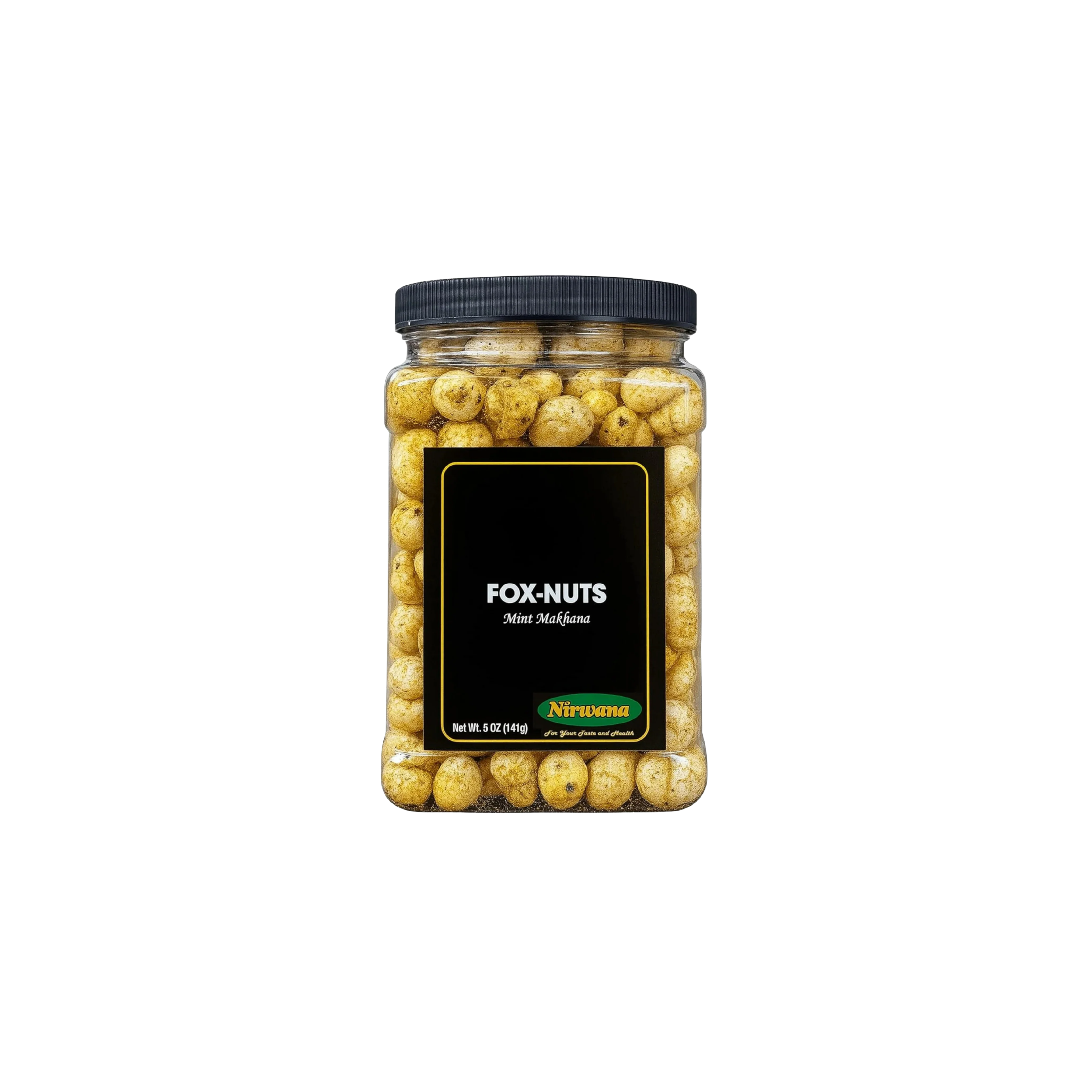 Nirwana Roasted Fox Nuts – Mint Makhana (5 oz Large Jar) – Nirwana