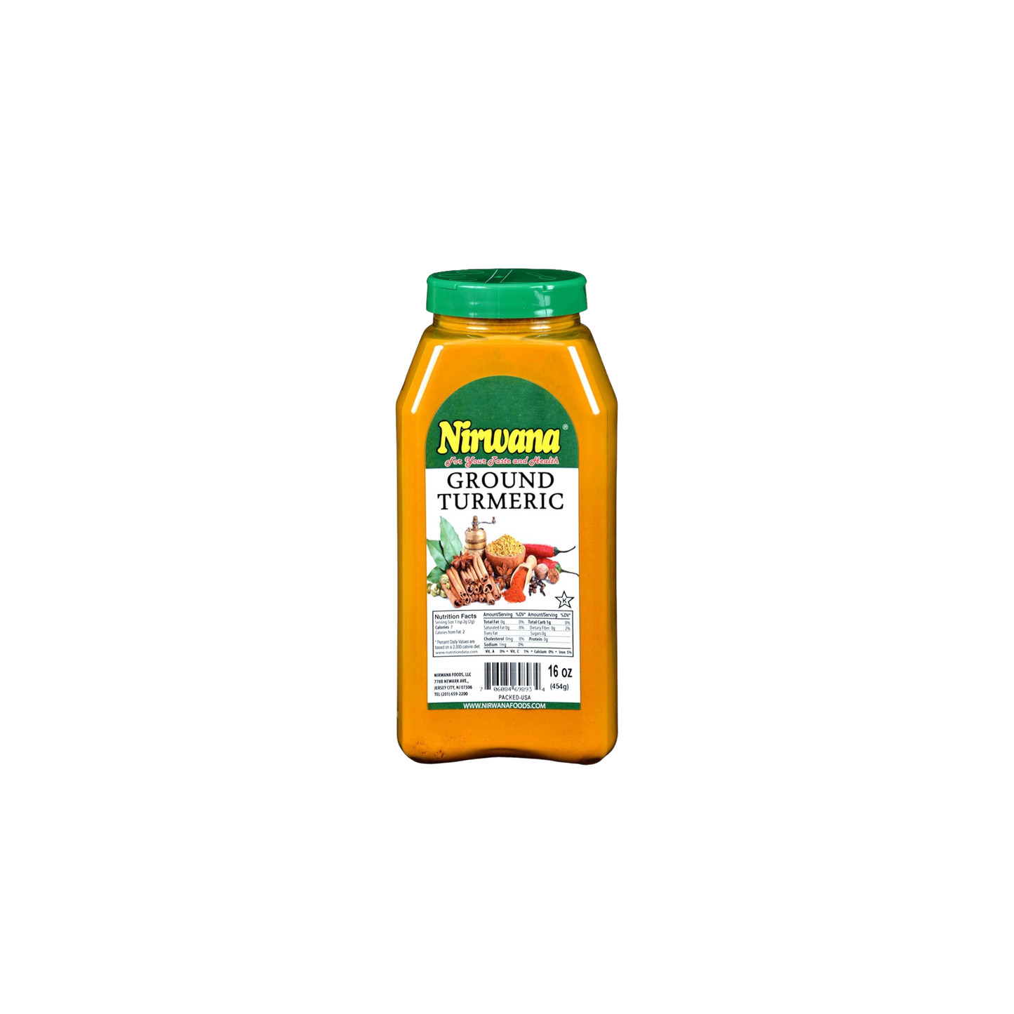 Nirwana Ground Turmeric Powder – Premium Quality, Curcumin-Rich Spice for Cooking, Baking, Tea, and Health | Perfect for Golden Milk, Curries, and Herbal Teas
