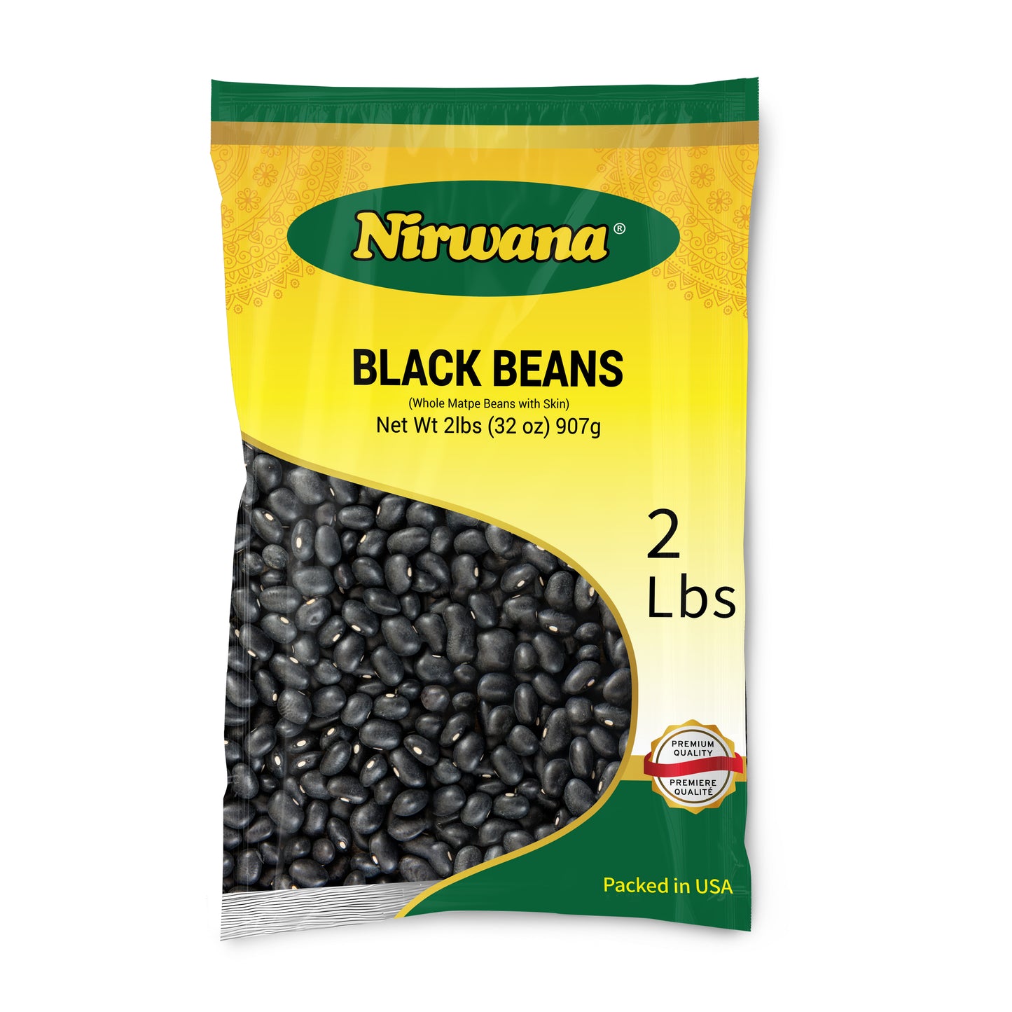 Nirwana Black Beans – 2 lbs Bag | Premium Whole Beans for Cooking, Soups & Everyday Meals