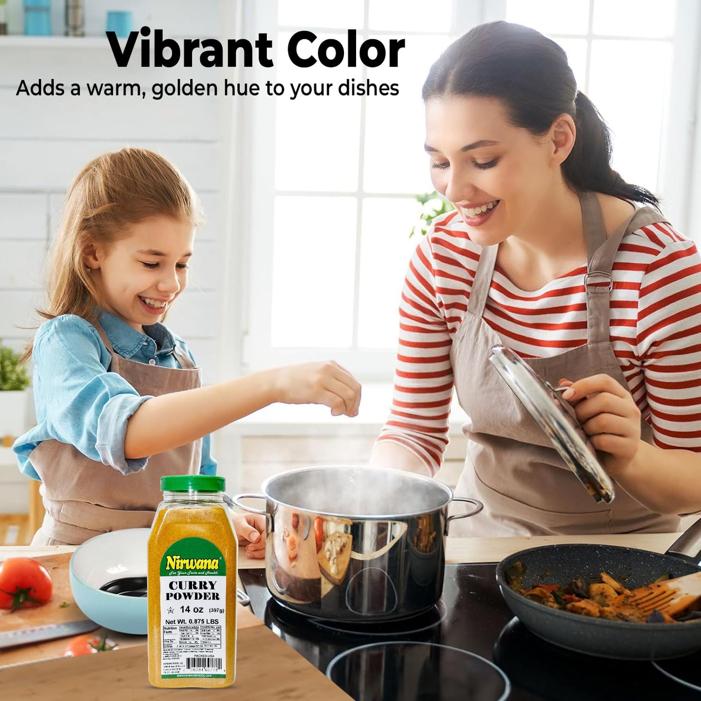 Premium Curry Powder – Gluten-Free, Vegan, and Non-GMO – Perfect for Cooking with Chicken, Shrimp, Tofu, and Vegetables – Adds Flavor to Soups, Snacks, and Meals 16 oz Jar By Nirwana