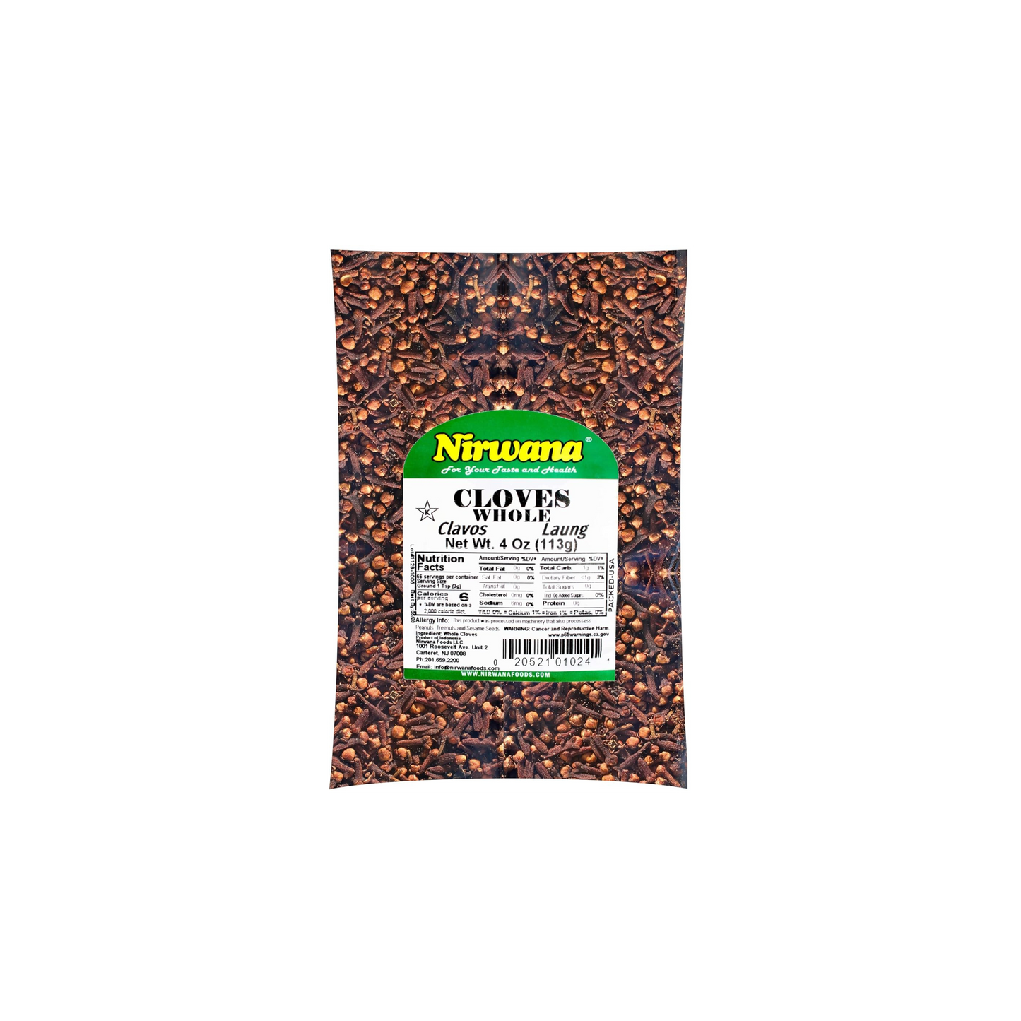 Nirwana Cloves Whole – 4oz (113g) Pouch
