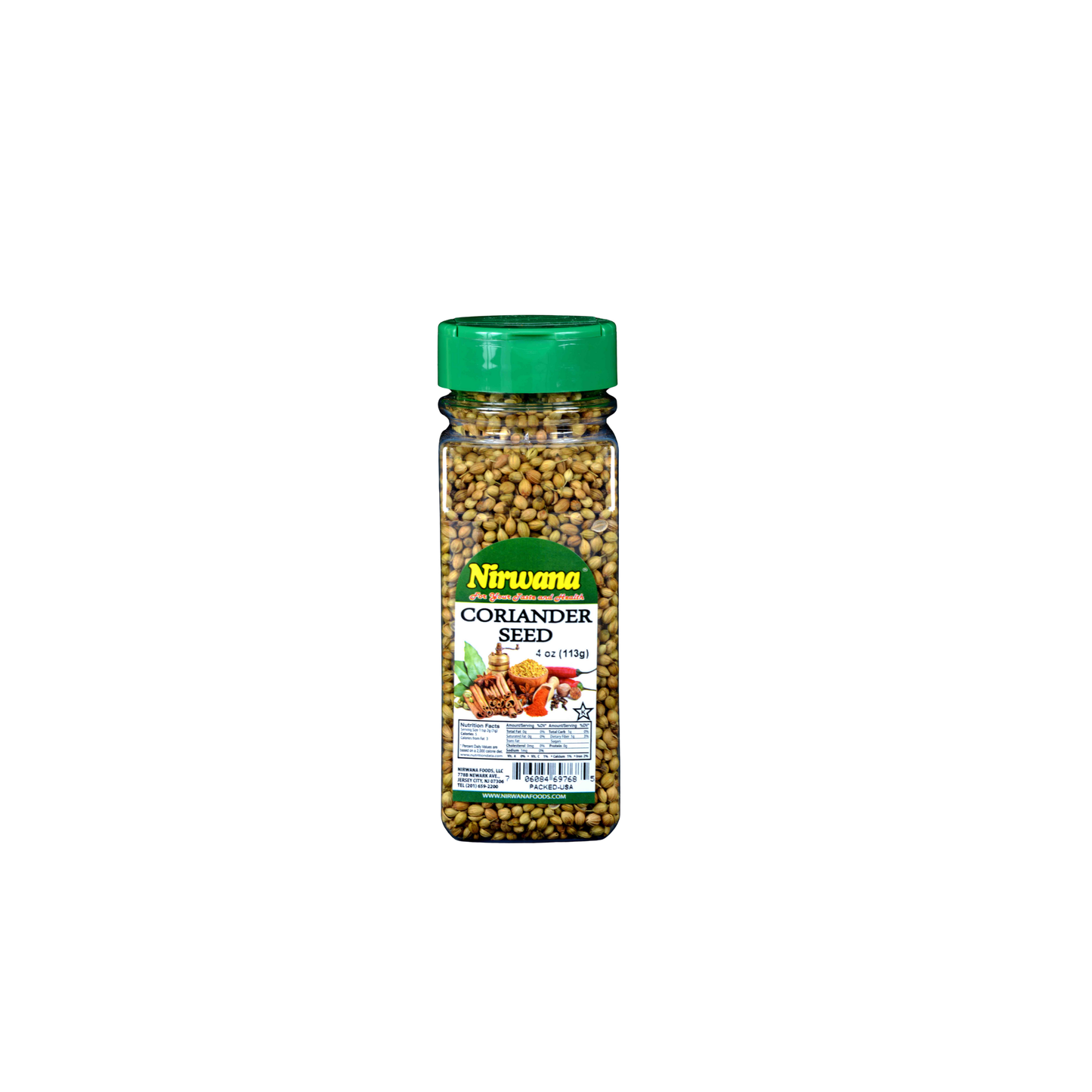 Nirwana Coriander Seeds – 4oz Small Jar | Premium Whole Coriander for Cooking & Spice Blends