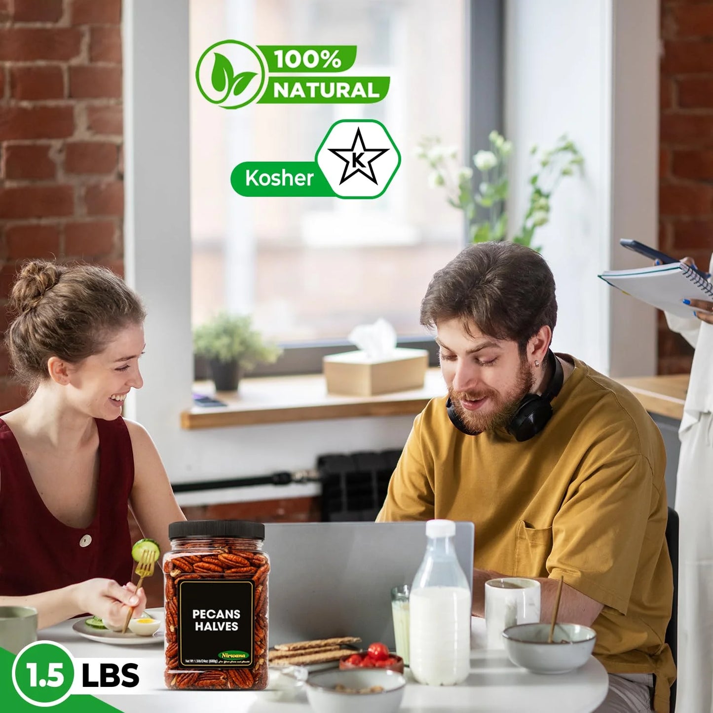 Nirwana Pecan Halves – Premium Quality (Jar)