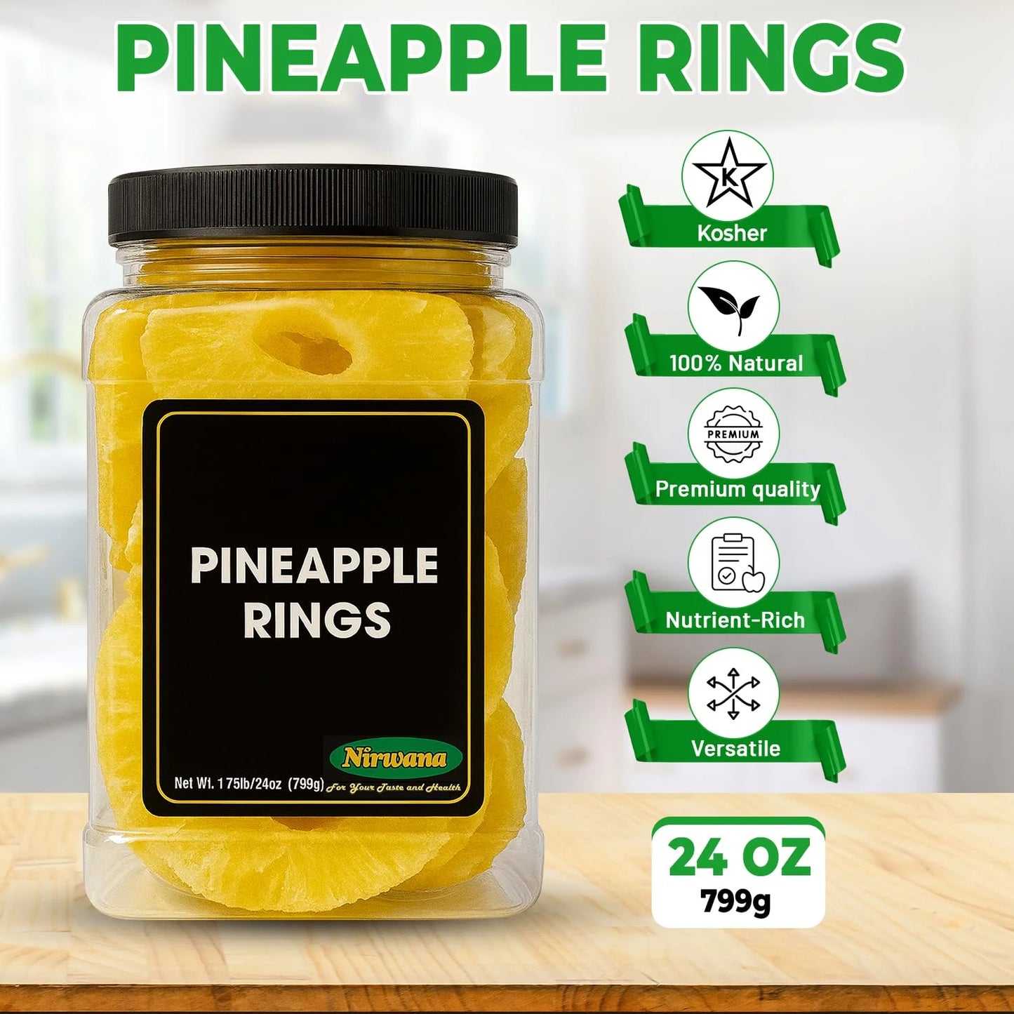 Nirwana Pineapple Rings – Premium Quality (Jar)
