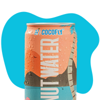 Cocofly Sparkling Coconut Water – 12 fl oz Can / 24-Pack Case