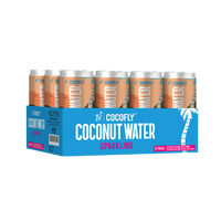Cocofly Sparkling Coconut Water – 12 fl oz Can / 24-Pack Case