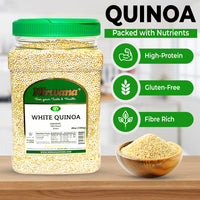 Nirwana White Quinoa Seeds – 3 lb Large Jar | Nutritious High-Protein Superfood