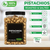 Nirwana Roasted & Salted Pistachios – Premium Quality (Jar)