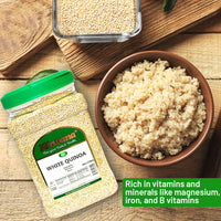 Nirwana White Quinoa Seeds – 3 lb Large Jar | Nutritious High-Protein Superfood