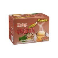 Nirwana Moringa Ginger Tea – Instant Herbal Tea Blend (10 & 20 Sachets) – Herbal Blend with Spices & Botanicals – Refreshing Loose Leaf & Tea Bags for Daily Wellness