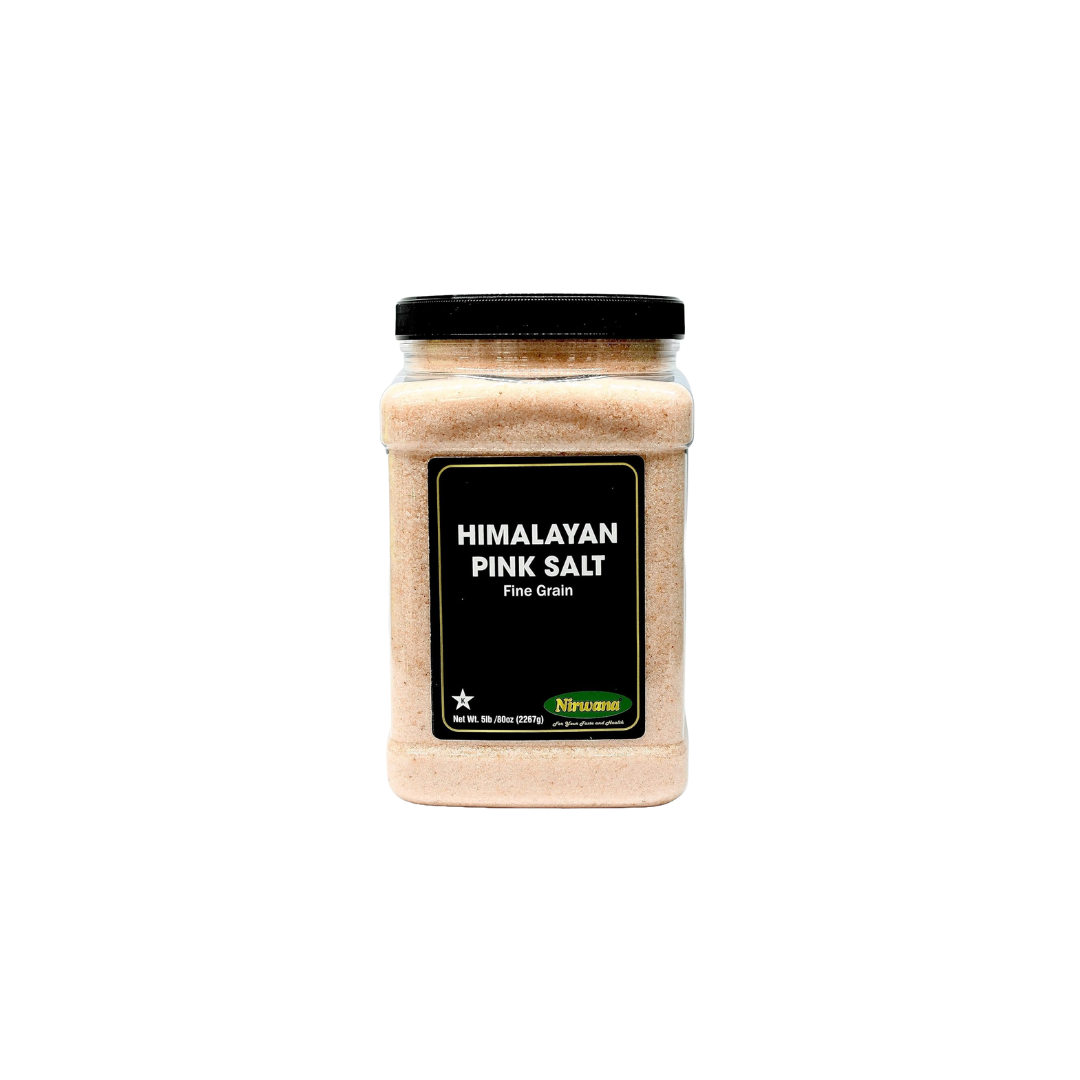 Nirwana Himalaya Pink Salt – Fine Grain (5 lb Jar)