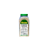 Nirwana White Pepper Whole – 16oz Medium Jar | Premium Whole White Pepper for Cooking & Spice Blends