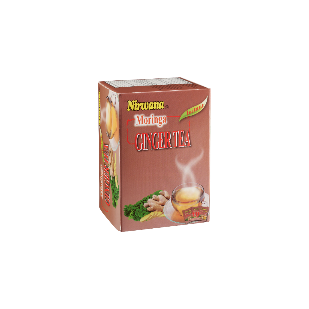 Nirwana Honey Moringa Ginger Tea – 10 Instant Tea Sachets | Herbal Wellness Drink