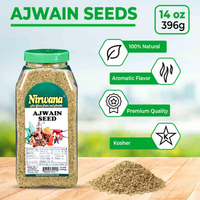 Nirwana Ajwain Seeds – 14oz Medium Jar | Premium Whole Ajwain for Cooking & Spice Blends