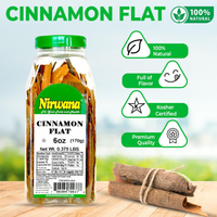 Nirwana Cinnamon Flat – 6oz Medium Jar | Premium Whole Cinnamon for Cooking & Spice Blends