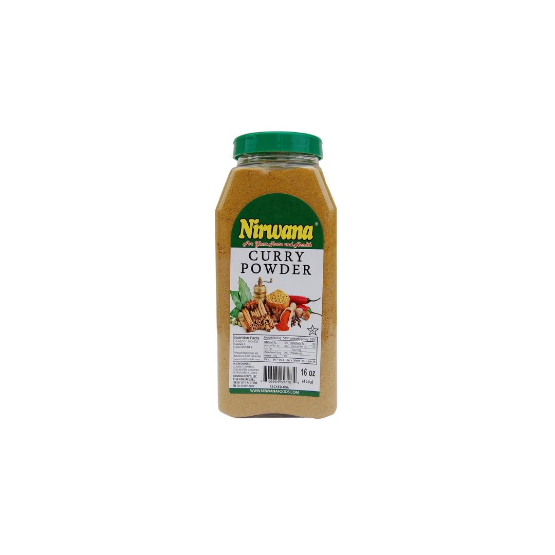 Nirwana Premium Curry Powder – 16 oz Medium Jar | Authentic Indian Spice Blend
