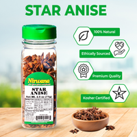 Nirwana Star Anise – 2.5oz Small Jar | Premium Whole Star Anise for Cooking & Spice Blends