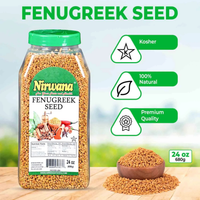 Nirwana Fenugreek Seeds – 24 oz Medium Jar | Premium Whole Fenugreek for Cooking & Spice Blends