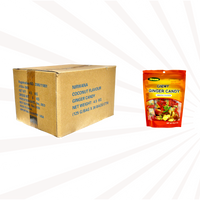 Master Case – Nirwana Ginger Candy – Original, Chewy Sweet & Spicy & Coconut Flavors – Individually Wrapped for Freshness – Bulk Natural Candy for Travel and Everyday Enjoyment 125g/4.02oz Each