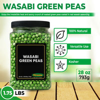 Nirwana Wasabi Green Peas – Crunchy & Spicy Snack (Large Jar)