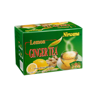 Nirwana Herbal Lemon Ginger Tea – 10 Instant Tea Sachets | Immune-Boosting Herbal Drink