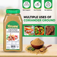 Nirwana Coriander Powder – 14oz Medium Jar | Premium Ground Coriander for Cooking & Spice Blends