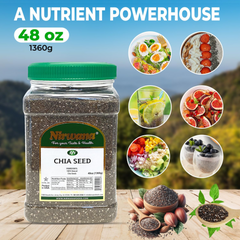 Nirwana Chia Seeds – Superfood Powerhouse (48 oz Jar)