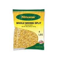 Nirwana Whole Moong Split (Moong Split) – 4 lbs Bag | Premium Split Green Lentils for Curries & Soups