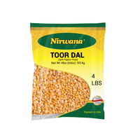 Nirwana Split Pigeon Peas (Toor Dal) – 4 lbs Bag | Premium Yellow Lentils for Curries & Soups