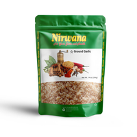 Nirwana Ground Garlic 14 oz – Premium Savory & Aromatic Garlic Powder, Perfect for Cooking, Sauces, Marinades & Spice Blends, Resealable Stand-Up Pouch, All-Natural Gourmet Seasoning, Kosher Certified