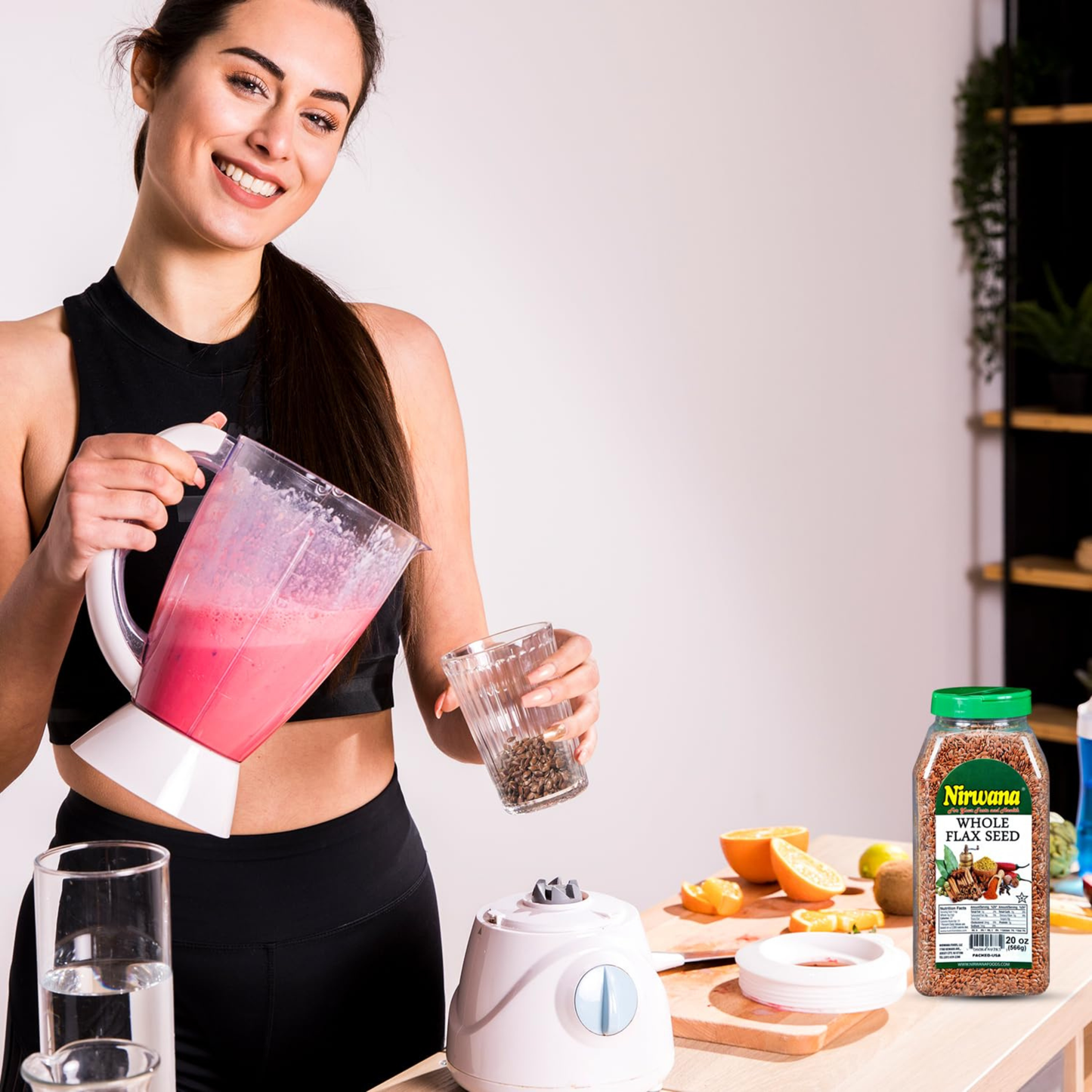 Nirwana Whole Flaxseed – 20oz | Premium Nutritious Flax Seeds for Cooking, Baking & Smoothies