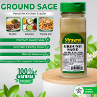 Nirwana Ground Sage – 5oz Small Jar | Premium Herb for Cooking & Spice Blends