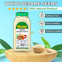 Nirwana White Sesame Seeds – 12oz | Premium Natural Whole Sesame Seeds for Cooking & Baking