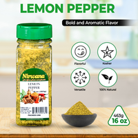 Nirwana Lemon Pepper – 16oz Jar | Premium Citrus & Pepper Spice Blend for Cooking & Seasoning