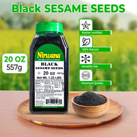 Nirwana Black Sesame Seeds – 20oz Medium Jar | Premium Whole Seeds for Cooking & Baking