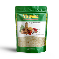 Nirwana White Quinoa 28 oz – Premium Nutritious Whole Grain, High-Protein & Gluten-Free, Perfect for Salads, Bowls, Side Dishes & Healthy Recipes, Resealable Stand-Up Pouch