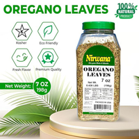 Nirwana Oregano Leaves – 7 oz Medium Jar | Premium Dried Oregano for Cooking & Spice Blends