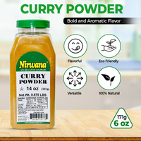 Nirwana Curry Powder – 14oz Medium Jar | Premium Aromatic Spice Blend for Cooking & Seasoning