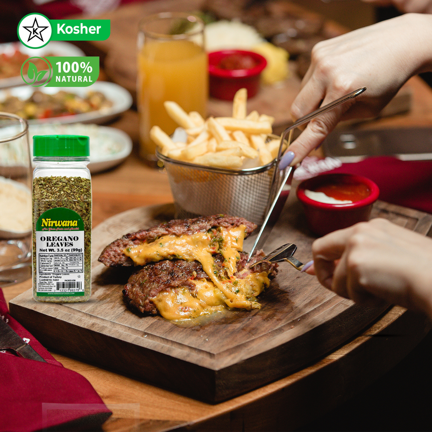 Nirwana Oregano Leaves – 3.5oz Small Jar | Premium Dried Oregano for Cooking & Spice Blends