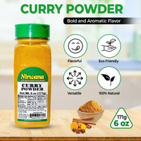Nirwana Premium Curry Powder – 6 oz Small Jar | Authentic Flavorful Indian Spice Blend