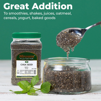 Nirwana Chia Seeds – Superfood Powerhouse (48 oz Large Jar) | High-Protein & Nutrient-Rich