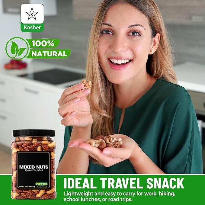 Nirwana Mixed Nuts – Roasted & Salted Premium Snack (Jar)