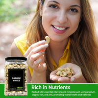 Raw Cashew – Premium Whole Nuts, Unsalted | Perfect for Snacks, Baking, and Dairy-Free Recipes | Keto-Friendly, High in Protein | 32 oz by Nirwana