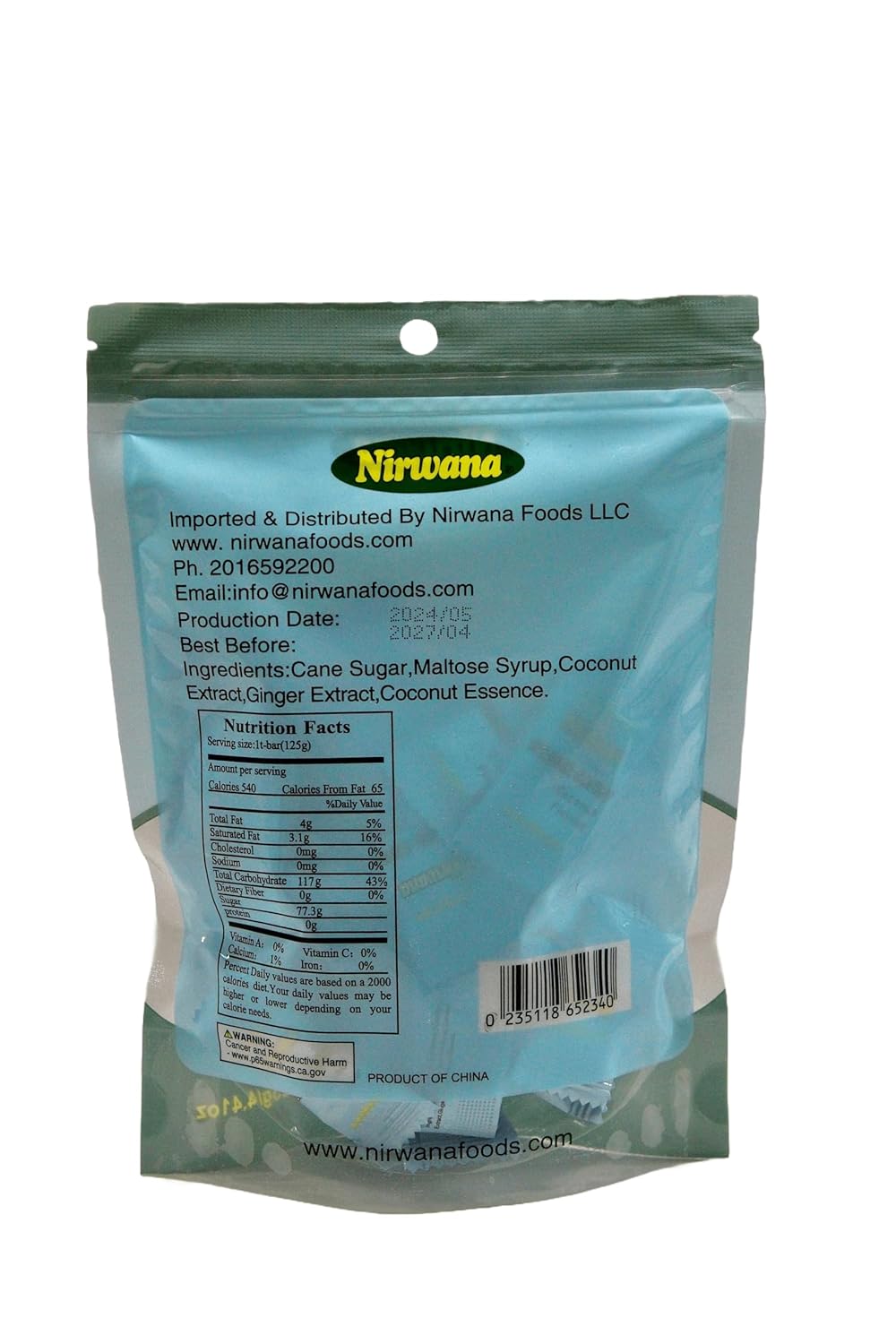 Ginger Coconut Candy – Sweet & Spicy Treat with Hints of Maltose Syrup, Coconut Essence, and Ginger Extract