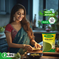 Nirwana Whole Moong Beans (Moong Whole) – 2 lbs Bag | Protein-Rich Green Lentils for Soups & Snacks