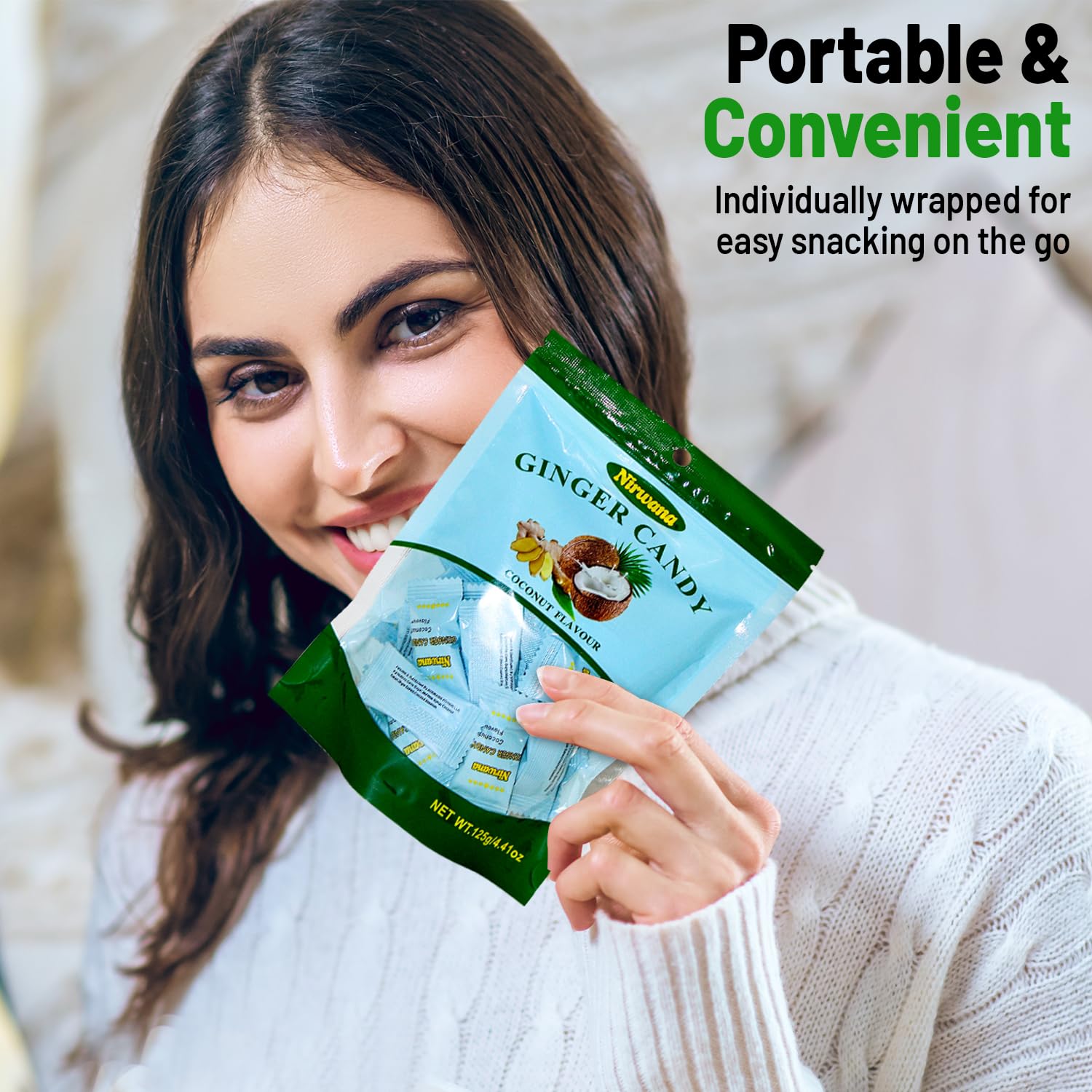 Ginger Coconut Candy – Sweet & Spicy Treat with Hints of Maltose Syrup, Coconut Essence, and Ginger Extract