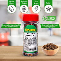 Nirwana Cloves Whole – 1.25 oz Extra-Small Jar | Luang • Clavo | Premium Whole Cloves for Cooking, Baking, Tea & Spice Blends