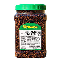 Nirwana Cloves Whole 1.75 lb | 28 oz | Laung | Clavo | (793g) Premium Quality for Cooking, Baking, and Beverages, Hand Selected, Spice ~ All Natural | Ideal for Spices and Seasoning