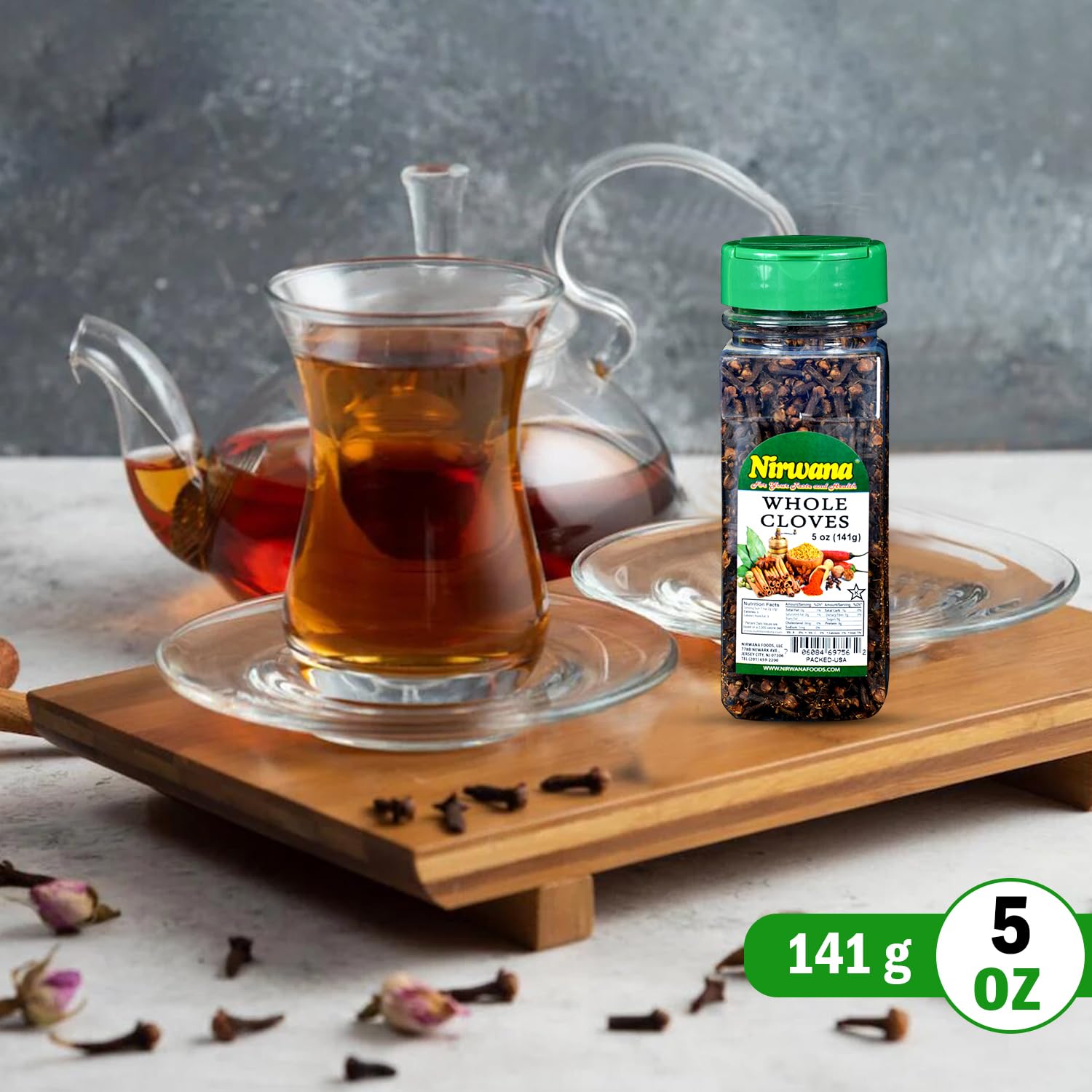 Whole Cloves | Premium Quality for Cooking, Baking, and Beverages | Natural and Aromatic | Ideal for Spices, Seasoning, and Home Remedies - 5 oz Jar by Nirwana