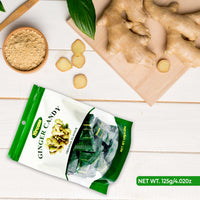 Nirwana Ginger Candy – Individually Wrapped for Nausea Relief, Freshness & Motion Sickness Support – Bulk Candy for Travel, Pregnancy, and Everyday Enjoyment 125G/4.02 oz Original Flavour (1pack)